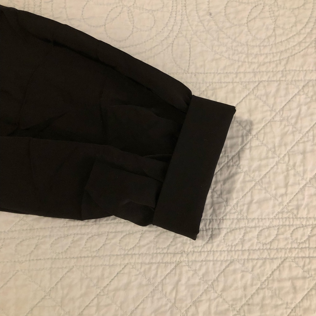 Soolinen Black Sheer Lace Panel Top Blouse. Size Large.Nwt — image 4 of 8